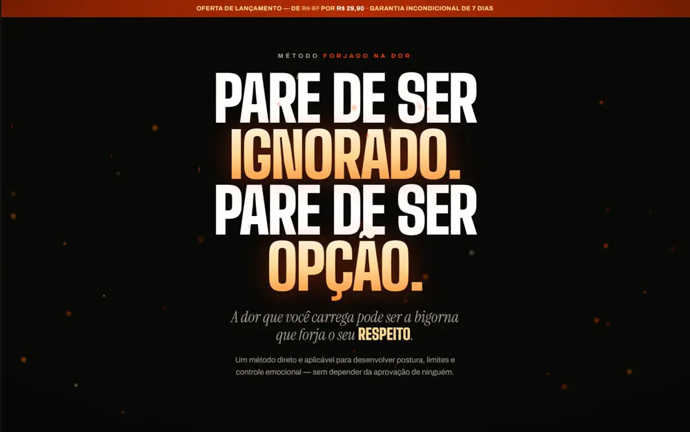 Site Método Forjado na Dor