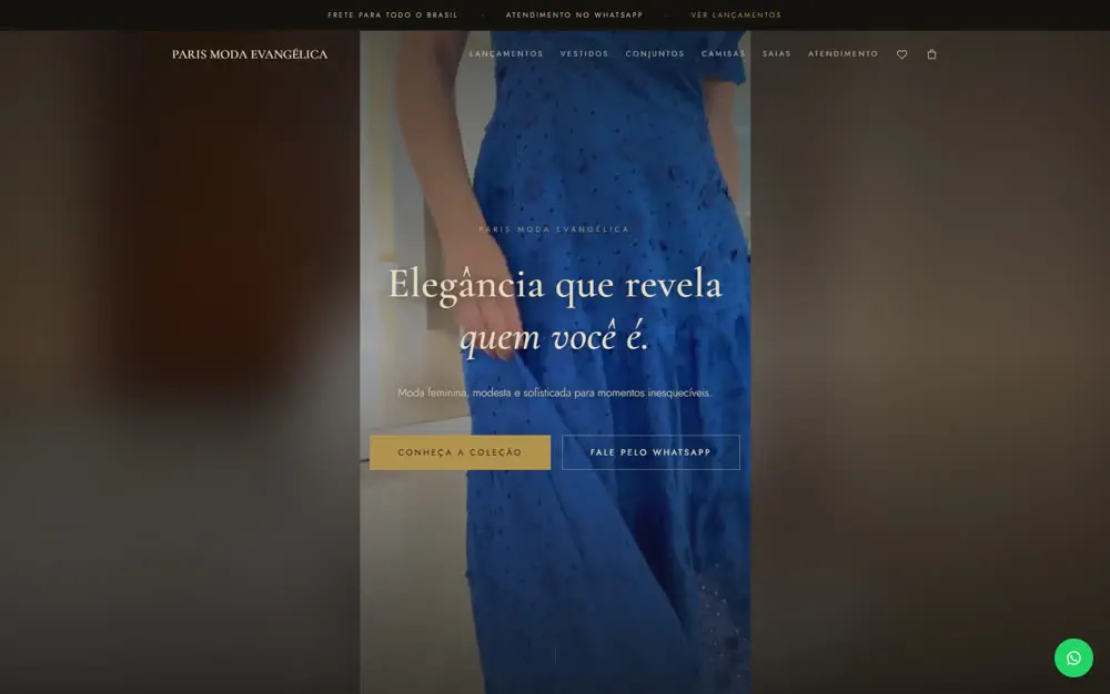Site Paris Moda Evangélica
